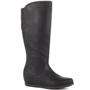 Women's Cougar •Flexy• Wide Calf Concealed Wedge  Knee boot - Black
